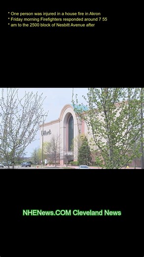 One person was injured in a house fire in Akron Friday morning. Firefighters responded around 7and55