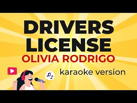 Olivia Rodrigo - drivers license (Karaoke Version)