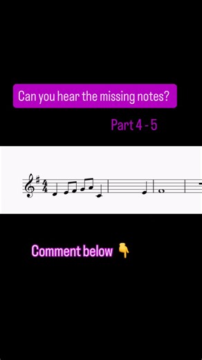 EarUpgrade on Instagram: "Missing notes….. This week is the missing note week! Part 4 - 5 🥳 Make sure you hit that follow button for more ear training ❤️. Upgrade your ears, become a pro! Did you check out my ✨All-in-one Music Teacher Toolkit✨yet? ➡️ Click the link in my bio! #musician #muzikant #eartraining #eartrainingexercises #onlinemusiclessons #musicteacher #musicstudent"