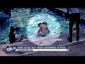 Teen saves friend from drowning in swimming pool