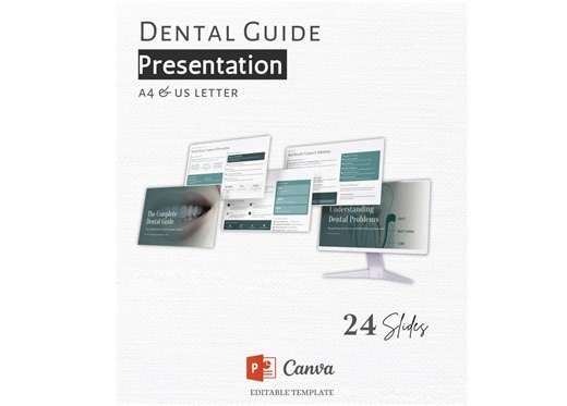 Dental Patient Education Presentation, Oral Health Guide Slides for Dentists and Hygienists, Canva and Powerpoint,24 Slides, Dental Template - Etsy