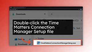 Time Matters Connection Manager Setup