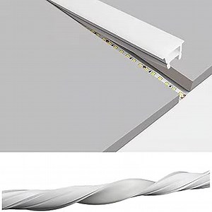 Silicone LED Channel System, 16.4Ft/5M Through Free White 12x12mm DIY LED Neon Rope Light IP67 Waterproof Tube for 8-10mm Strip Lights Installation for Indoor Outdoor Ambient Decor
