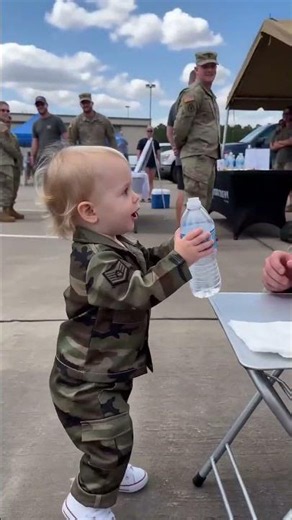 Toddler Tries to Charge Soldiers for Water! 💵😂