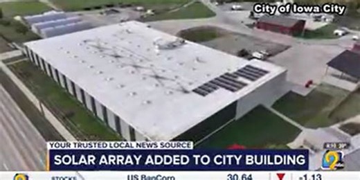 Iowa City adds solar array to Public Works building