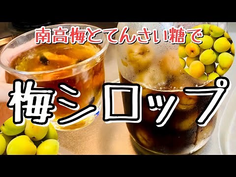 【梅シロップの作り方】南高梅で手作り梅ジュース！てんさい糖で身体に優しい💓梅のエキスが出やすくなる方法も❣️簡単梅仕事！