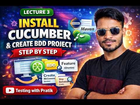 ATT Class 3 | Install Cucumber & Create New BDD Project | Step by Step | Testing with Pratik