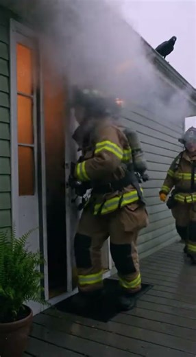 Crow Leads Firefighter to Rescue Elderly Woman #firefighterrescue #crowalert