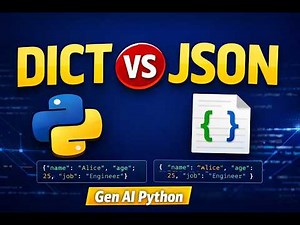 Python Dict vs JSON with Example | JSON Python Dict Tutorial for Beginners | Python AI Tutorial