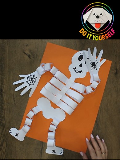 DIY Creepy Paper Skeleton for Halloween Fun