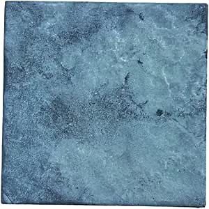 Tenedos Santa Catalina Aquamarine 6x6 Blue Square (Exact Size 5.75 Inch) Glossy Glazed Porcelain Floor Wall Pool Tile Backspalsh for Swimming Pools, Kitchen, Bathroom Shower, Accent Decor (1 Piece)