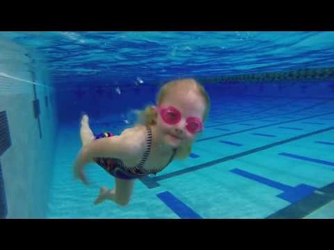 5 Yr Old Elizabeth Diving for Toys in the Deep End