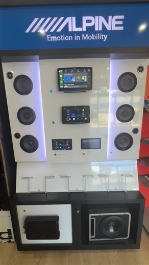 Our Alpine demo board & display showcasing some of the most popular models in the range! If you are after high quality sound & innovative technology Alpine offers car audio with 50 years of craftsmanship! CarPlay, Android auto units, Speakers, Amplifiers, Cameras all in stock. #alpine #alpinereseller #alpinecaraudio | Elite Car Sound & Auto Electrical