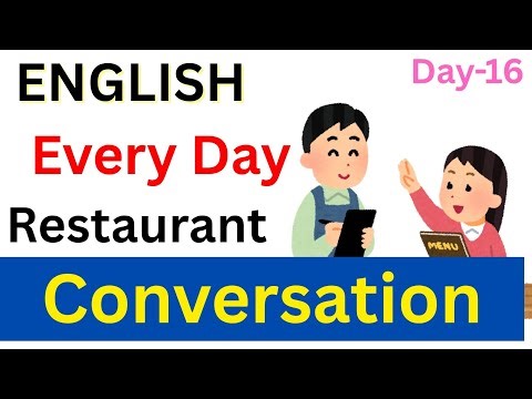 Conversation in restaurant in english 👍