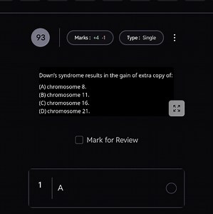 Which chromosome has an extra copy in Down's syndrome?(A) chr... | Filo