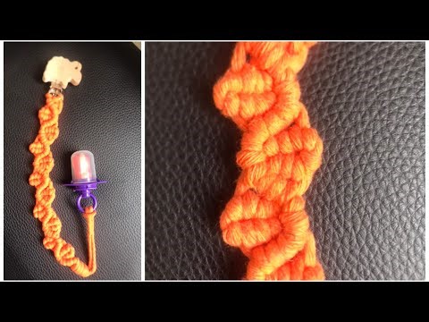 Macrame pacifier Clip Holder tutorial 👶 ,Easy step-by-step training