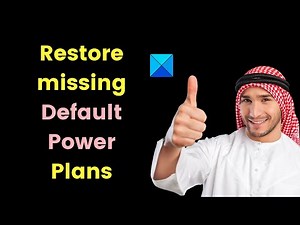 How to restore missing Default Power Plans in Windows 11