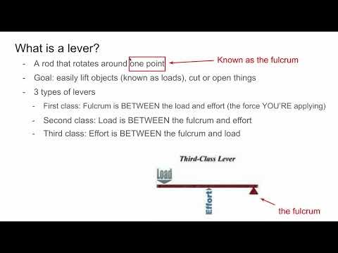 What is a Lever? Middle School Edition