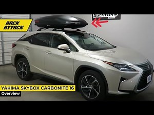 Lexus RX350 with Yakima SkyBox Carbonite 16 Roof Top Cargo Box