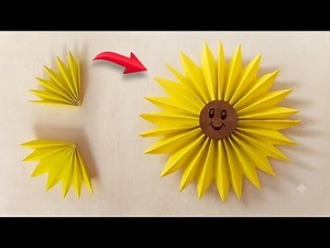 How to Make a Paper Sunflower 🌼 Step by Step Easy Craft