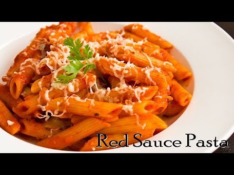 Pasta in Red Sauce | Red Sauce Pasta | Indian Style Tomato Pasta ~ The Terrace Kitchen