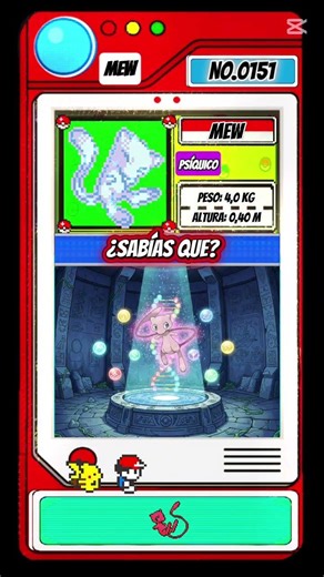 🌸 #Mew explicado en 20s | El origen de todos los Pokémon #pokemon #pokedex #pokemongo #kanto