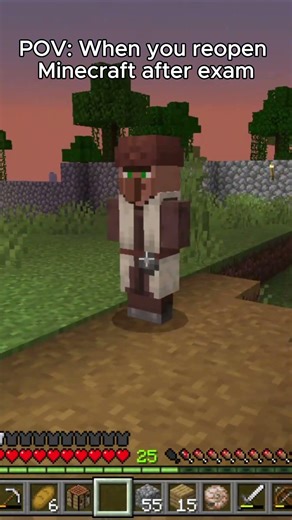 POV: When You Reopen Minecraft After Exam #shorts