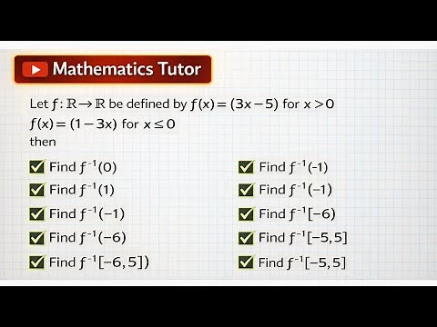 Piecewise Functions: Domain, Range & Inverse Images Explained | BCS405a