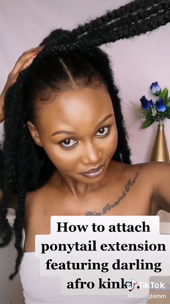 Ponytail Extension Styling with Darling Afro Kinky | Hair Goals