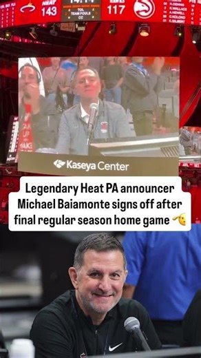 Heat Legend Michael Baiamonte Signs Off 🎙️ #miamiheatnba #nba #endofanera