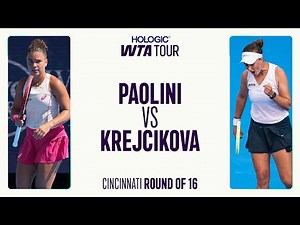 Jasmine Paolini vs. Barbora Krejcikova | 2025 Cincinnati Round of 16 | WTA Match Highlights