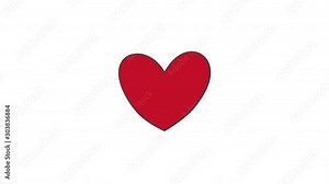 Beating Red Heart Animation Loop. Can Be Used for Valentine's or Mother's Day.