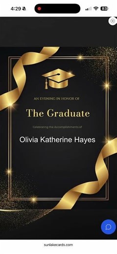 Elegant Graduation Invitation Cards | Luxury Floral & Gold Graduation Card Designs