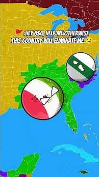 Mexico 🇲🇽 Attack new country USA🇺🇸 friend​ #countryballs #geography #nutshell