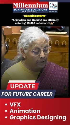 Millennium Software Solutions on Instagram: "🎬 India’s AVGC Industry is the Future! 🇮🇳🚀 Finance Minister Nirmala Sitharaman highlighted the massive potential of the AVGC sector (Animation, Visual Effects, Gaming & Comics) as a key part of India’s growing creative economy. 💡 This industry is expected to: ✨ Generate lakhs of new jobs ✨ Boost global exports ✨ Make India a global hub for animation & gaming ✨ Strengthen the digital and media ecosystem The future belongs to creators, animators, v