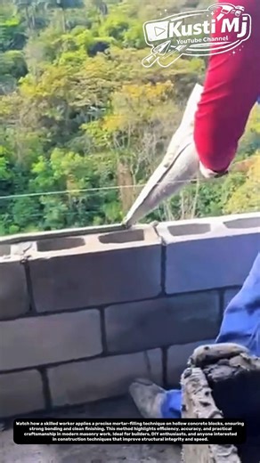 Perfect Block Filling Technique – Clean & Efficient Masonry Work You Must See!