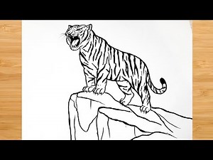 How to Draw a Tiger Step by Step | Easy Roaring Tiger Drawing Tutorial for Beginners