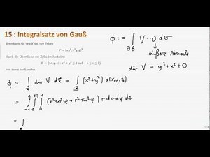 Mathe II, 15 : Integralsatz von Gauß
