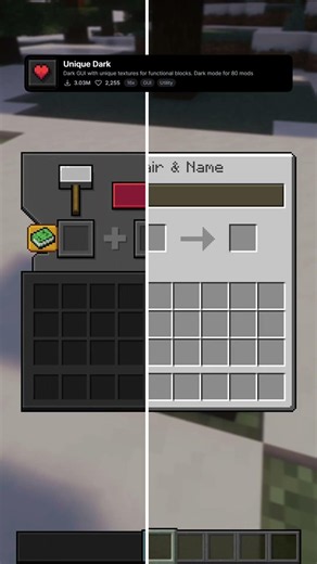 Unique Dark: Best Dark GUI Minecraft Texture Pack #minecraft #texturepack #mc #txt