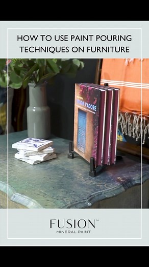 So many exciting projects you could do with our Pouring Resin. Our art pouring resin is perfect for DIY paint pour art and even on furniture! Just choose your colours and create! Have you tried it yet? It is the best fun! | Fusion Mineral Paint