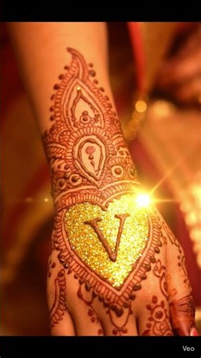 V Name letter mehandi design #LetterMehndi #MehndiShorts #SimpleMehndi #BridalMehndi #ViralShorts