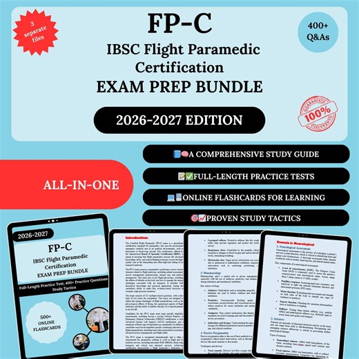 FPC Exam Bundle 2026 | Fpc Study Guide | Fpc Certification | Flight Exam Prep | Flight Paramedic Certification | Fpc Flashcards - Etsy