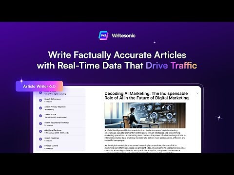 AI Article Writer 6.0: Factually Accurate Articles with Real-Time Data That Drive Traffic
