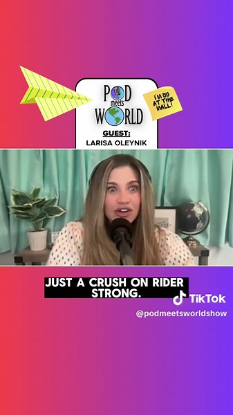 Who DIDN’T have a crush on #RiderStrong?? 😂 new episode with #LarisaOleynik is out now!