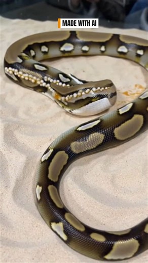 A Python encounters the specialized chemical defense mechanism of a Blister Beetle specimen during a brief standoff. #Python #BlisterBeetle #ChemicalDefense #Reaction ⚙️ AI-generated dramatization — No real insects or creatures are involved in these visuals. | Insects Apex