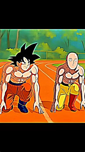 (GOKU VS SAITAMA) [PART-1] RACING FIGHT IN PLAYGROUND 4K EDIT 🔥 (GOKU VS SAITAMA) #goku #dbheros