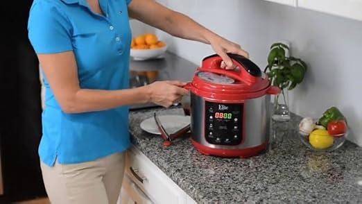 Elite Platinum EPC-414R Maxi-Matic 4 Quart Electric Pressure Cooker, Red (Stainless Steel)