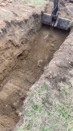 Digging for electrical and communications test pit 7 ft. #utilityworkers #utilityconstruction