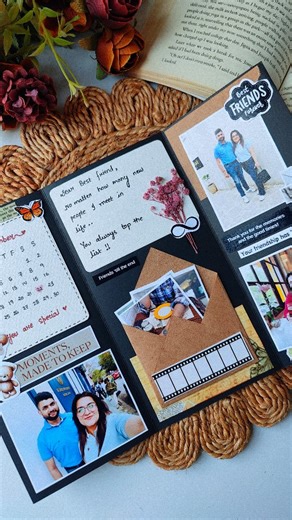 Craft World on Instagram: "Vintage Folding Card ❤️ Dm for details! #vintagealbums #handmadewithlove #handmadecards #birthdaygift #handmadegifts #cutegift #cutecards #scrapbook"