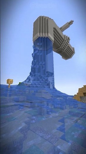 I Filled a Village With Water Using a Faucet! #shorts #minecraft